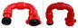 تجهيزات أنبوب الضغط العالي الأحمر ، نصف قطرها مشترك طويل الشكل قطره 150 × 2 إنش